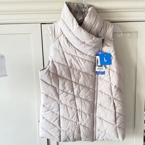 Nicole Miller 'Original' Asymmetrical Puffer Vest - L- NWT - Fast Shipping!